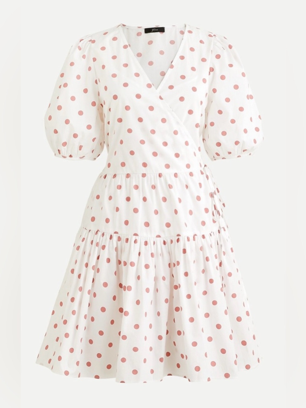 J. Crew Puff-sleeve Cotton Poplin Wrap Dress